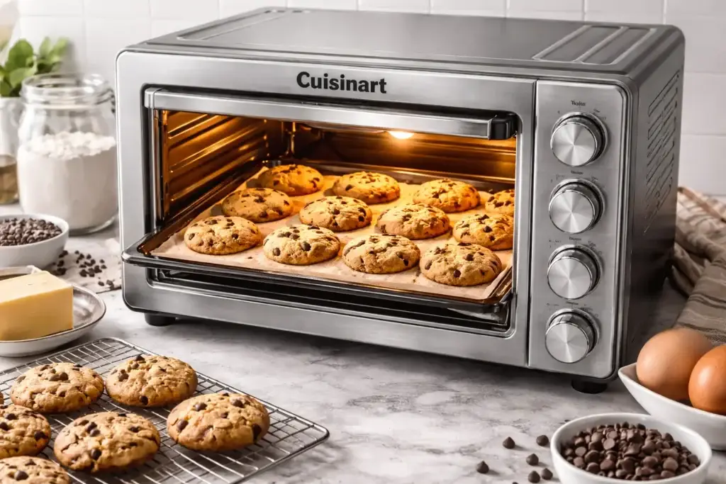 Cuisinart Air Fryer Toaster Oven baking dessert cookies at home