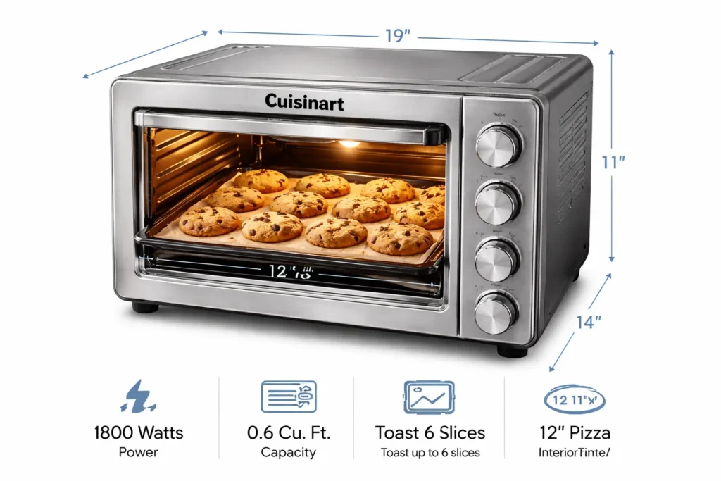 Cuisinart Air Fryer Toaster Oven with Grill dimensions and measurements