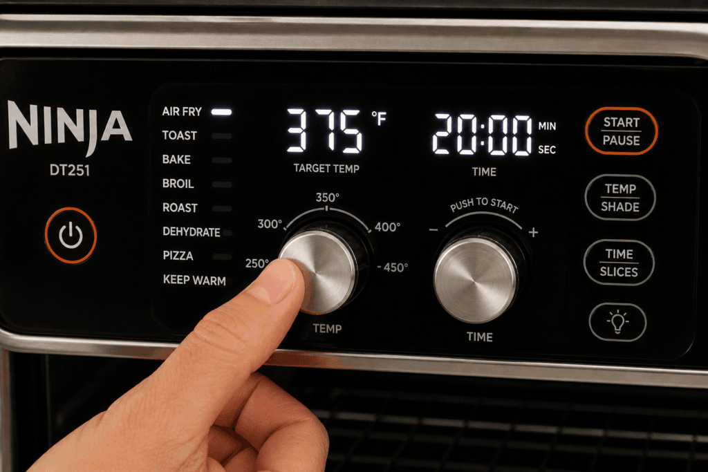 Is Your Ninja Foodi DT251 Burning Food?  adjust temperature