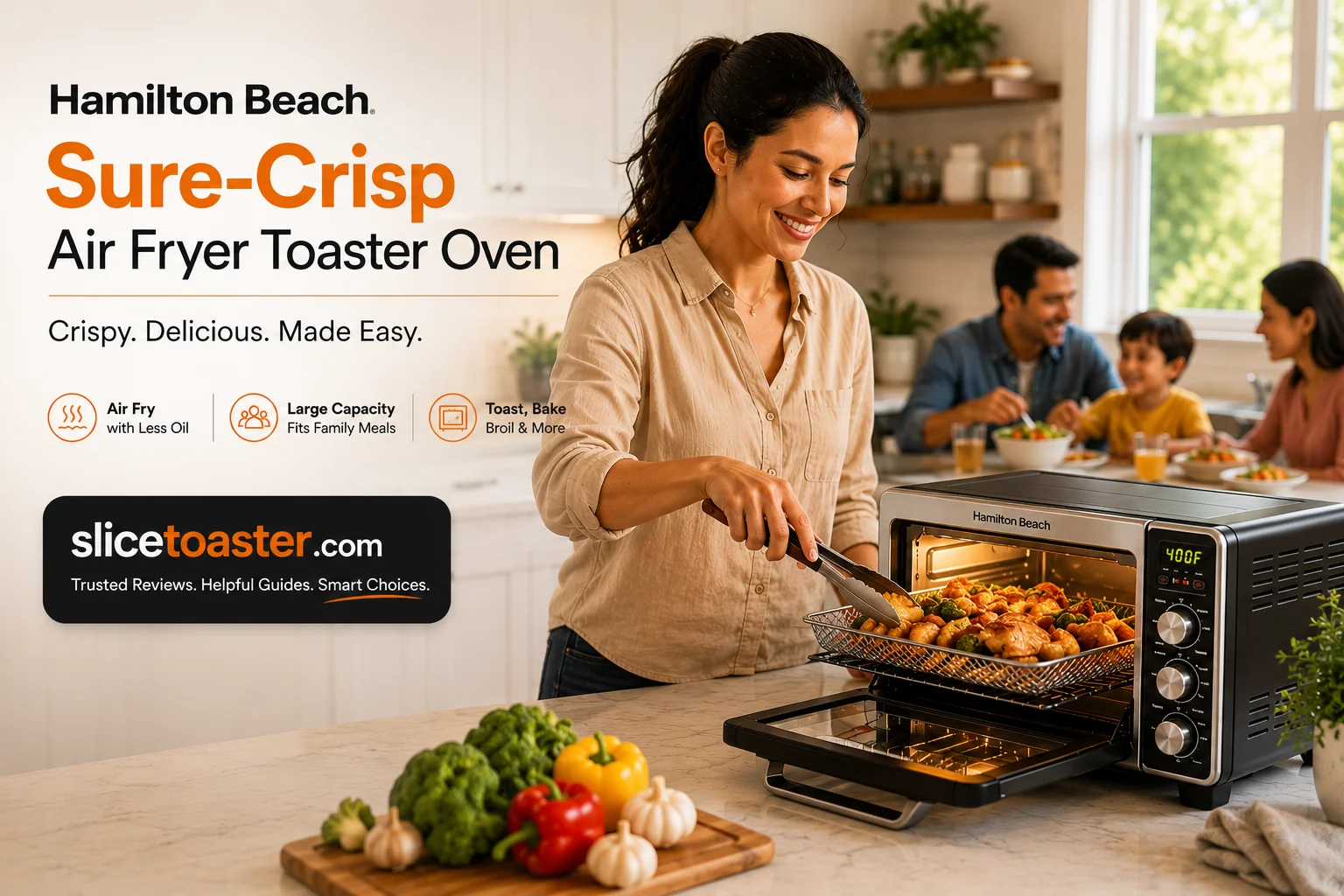Hamilton Beach Sure Crisp Air fryer Toaster Oven Review