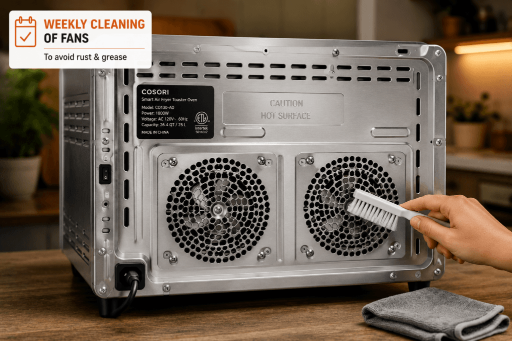 Cleaning of COSORI air fryer oven