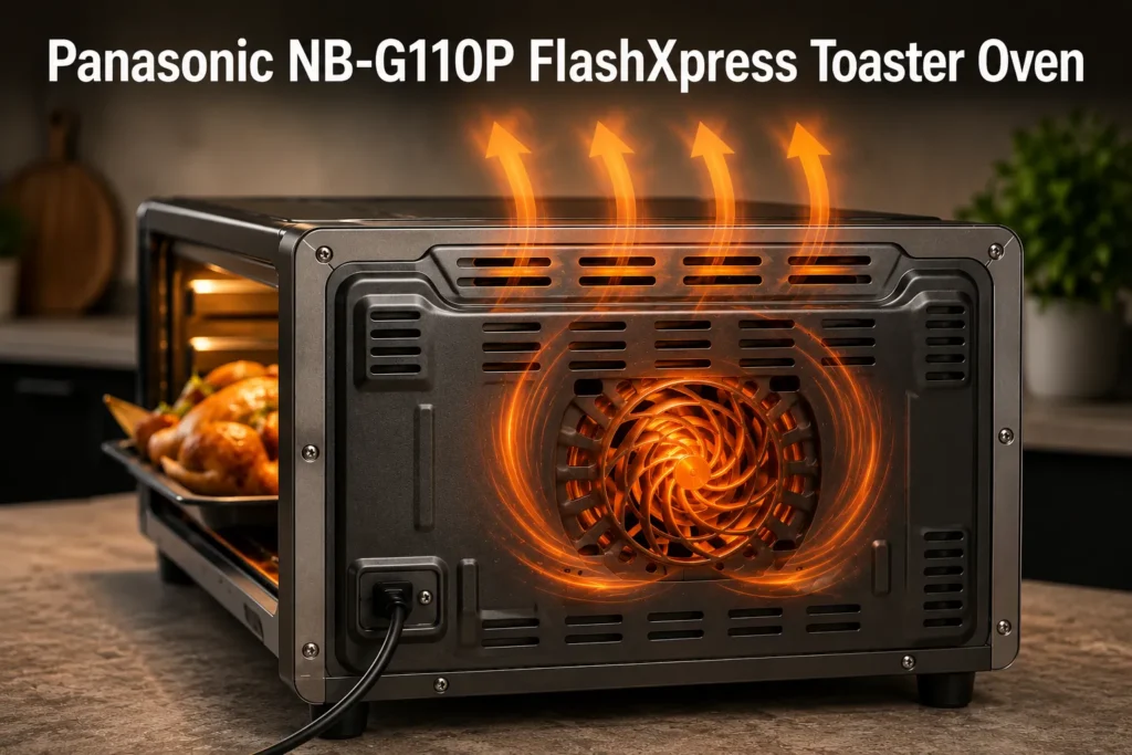 Energy efficient Panasonic NB-G110P FlashXpress Toaster Oven