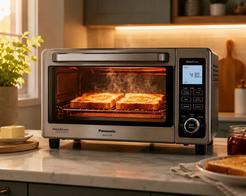 Toast in Panasonic NB-G110P FlashXpress Toaster Oven