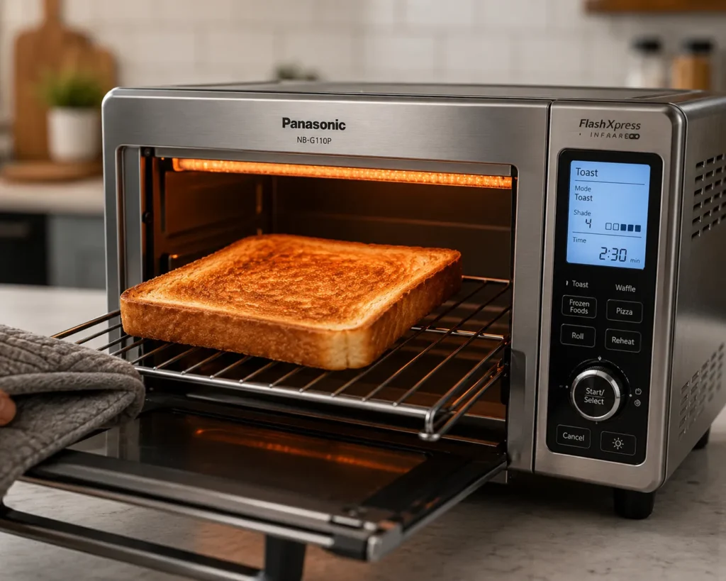 Toasting in Panasonic NB-G110P FlashXpress Toaster Oven