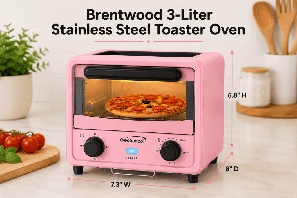 Dimensions of Brentwood 3-Liter Toaster Oven