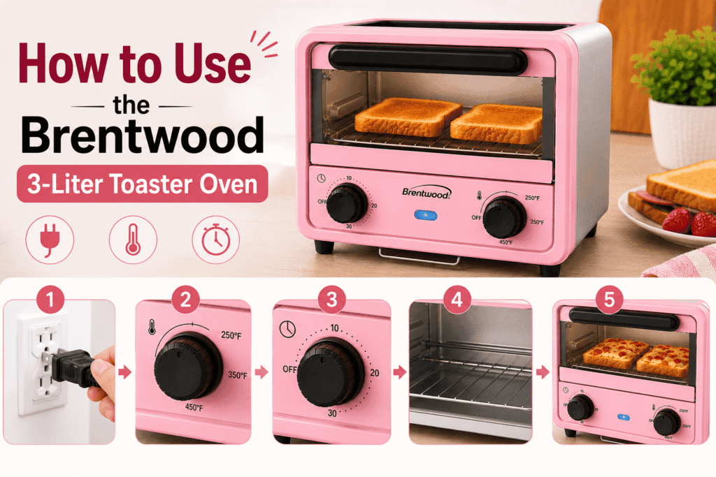 how to Use of Brentwood 3-Liter Toaster Oven