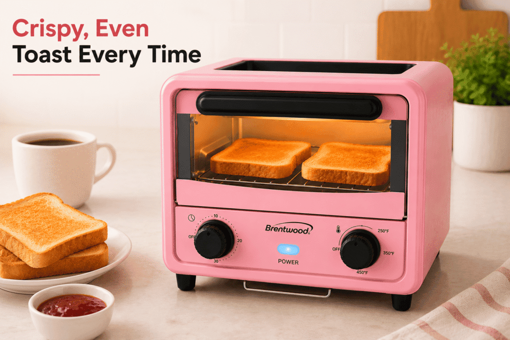 Toasting in Brentwood 3-Liter Toaster Oven