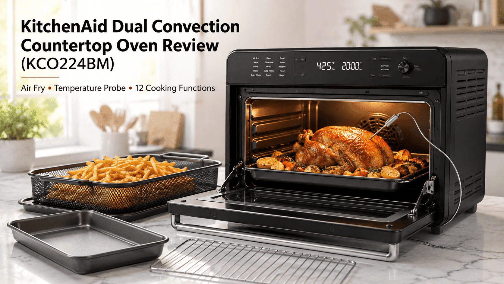 KitchenAid KCO224BM Dual Convection Countertop Oven with Air Fryer