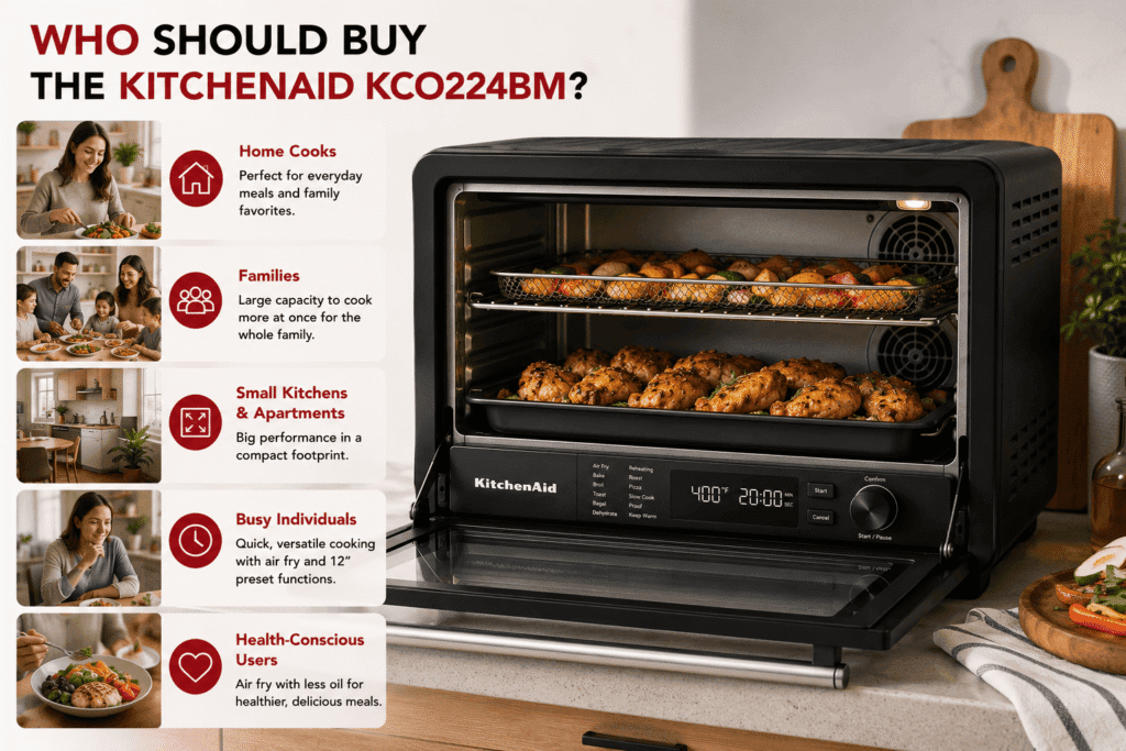 KitchenAid KCO224BM Dual Convection Countertop Oven with Air Fryer