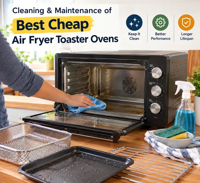 Cleaning and maintenance of Best Cheap Air Fryer Toaster Ovens